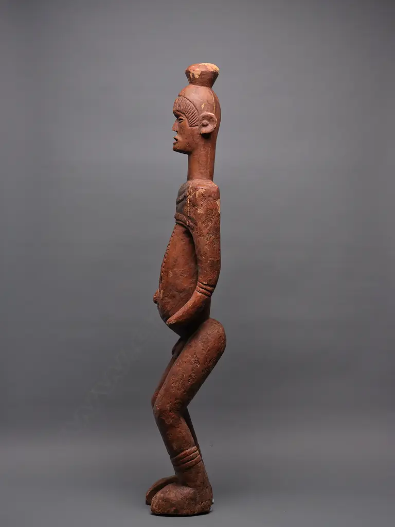 West African Igbo Ikenga wood/ochre male figure, Image 1++